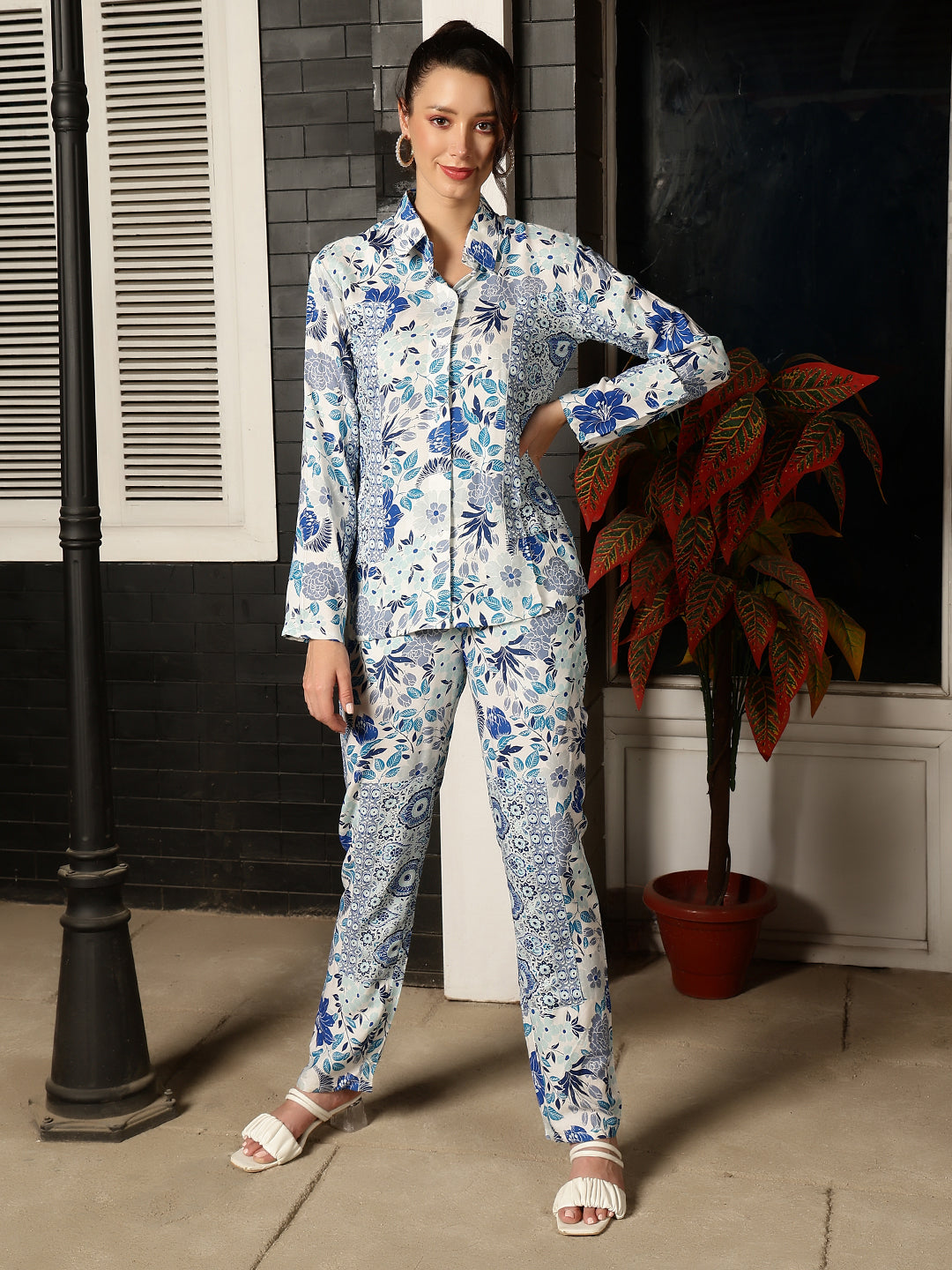 Blossom Chic Printed Rayon Co-ords Set For Women
