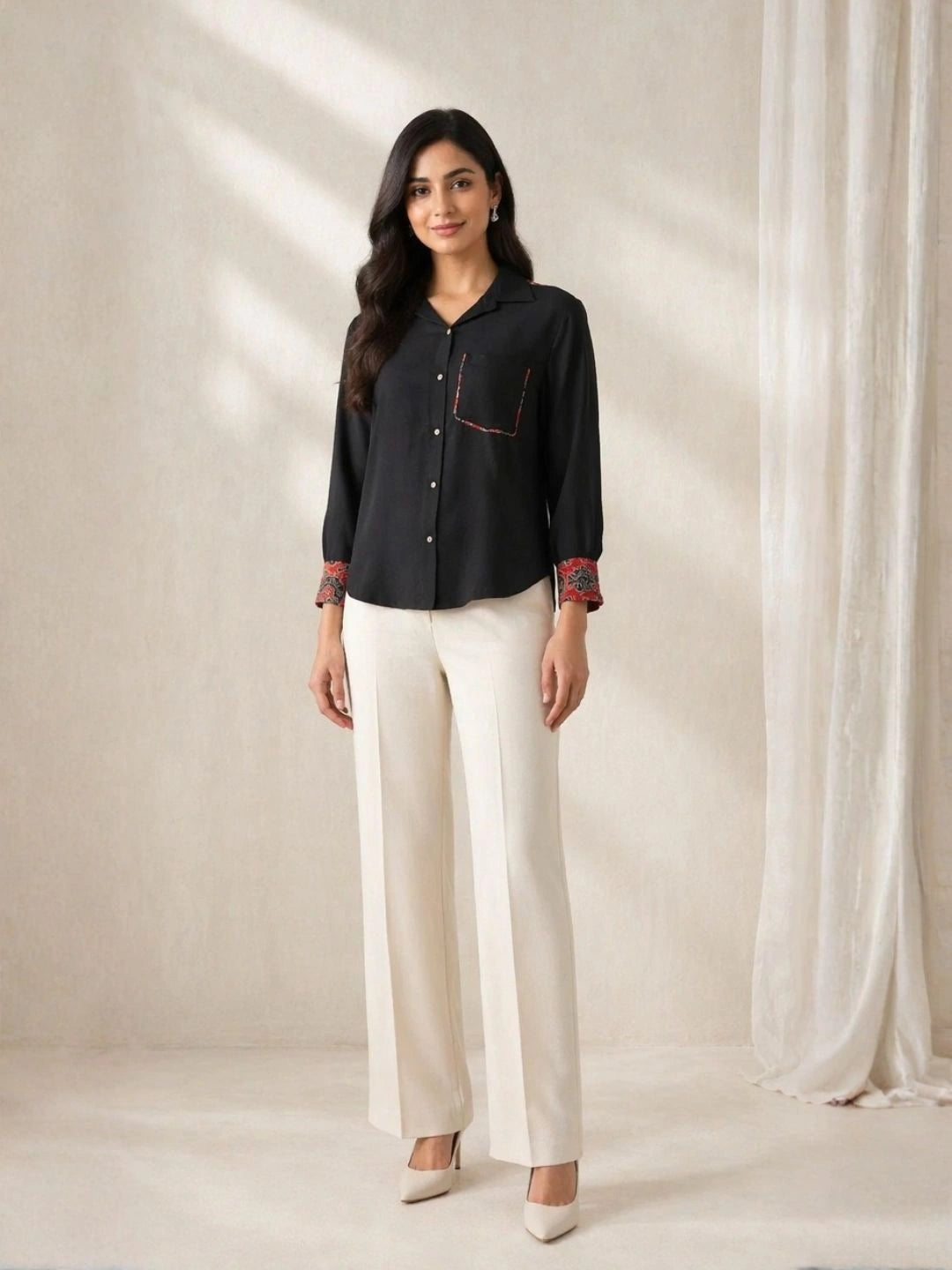 Chhaya Black Shirt
