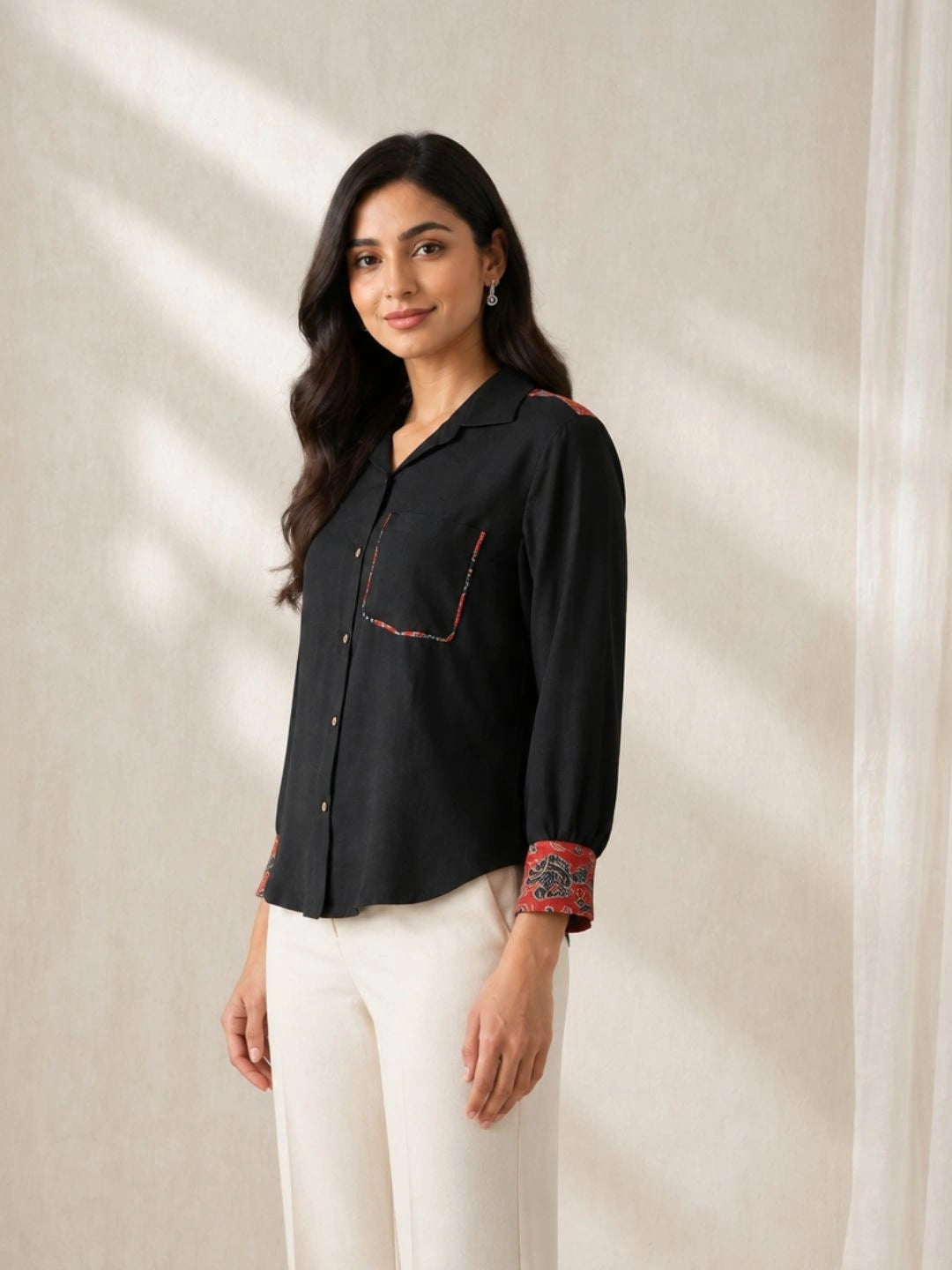 Chhaya Black Shirt