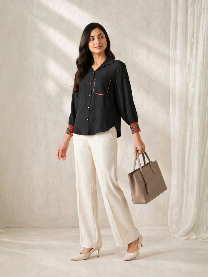 Chhaya Black Shirt