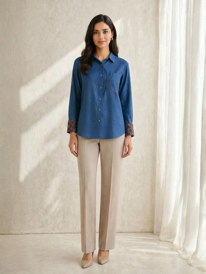 Mehr Blue Chitra Shirt