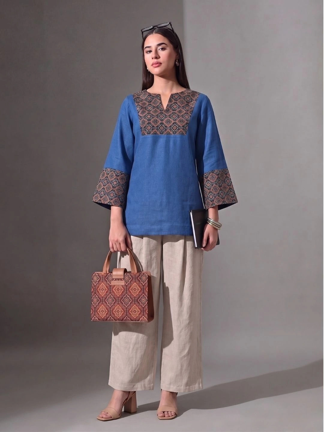 Ajrakh Noor Kurti