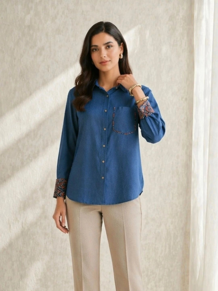 Mehr Blue Chitra Shirt