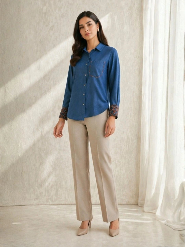 Mehr Blue Chitra Shirt