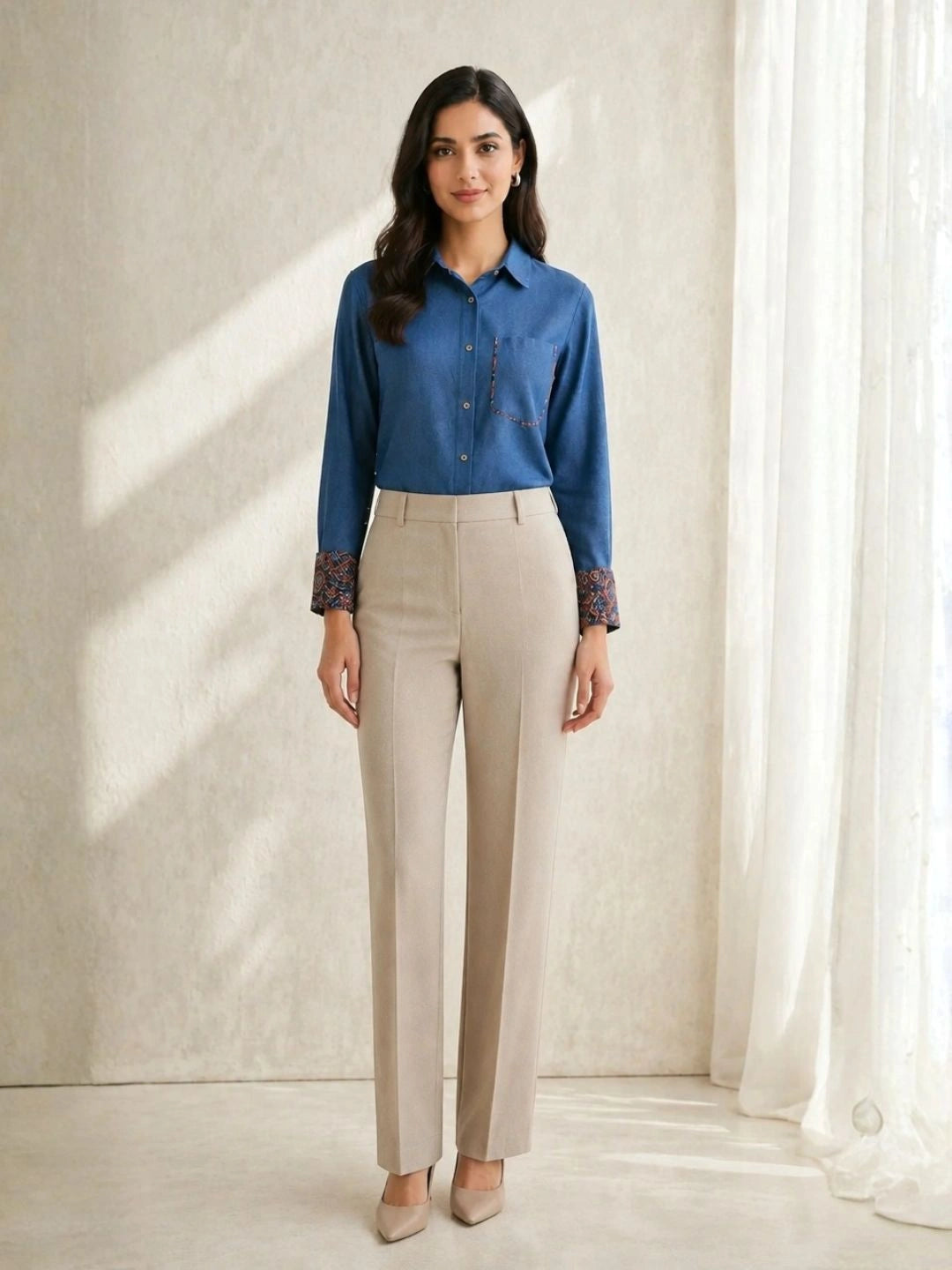 Mehr Blue Chitra Shirt