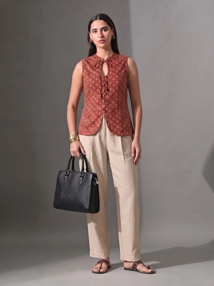 Veda  Neck-Tie Vest