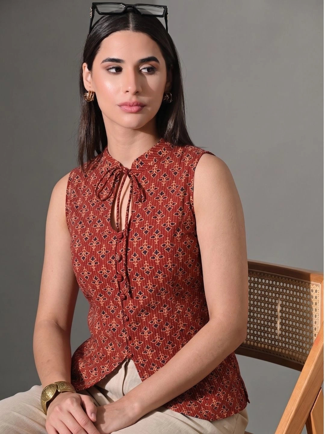 Veda  Neck-Tie Vest