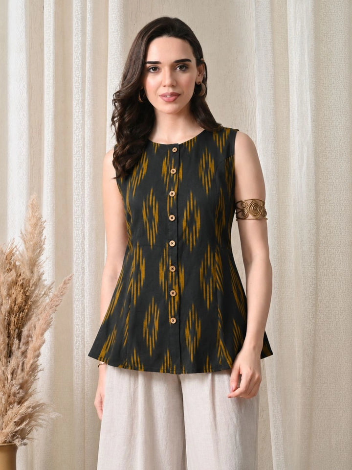 Amber Ikat  Top