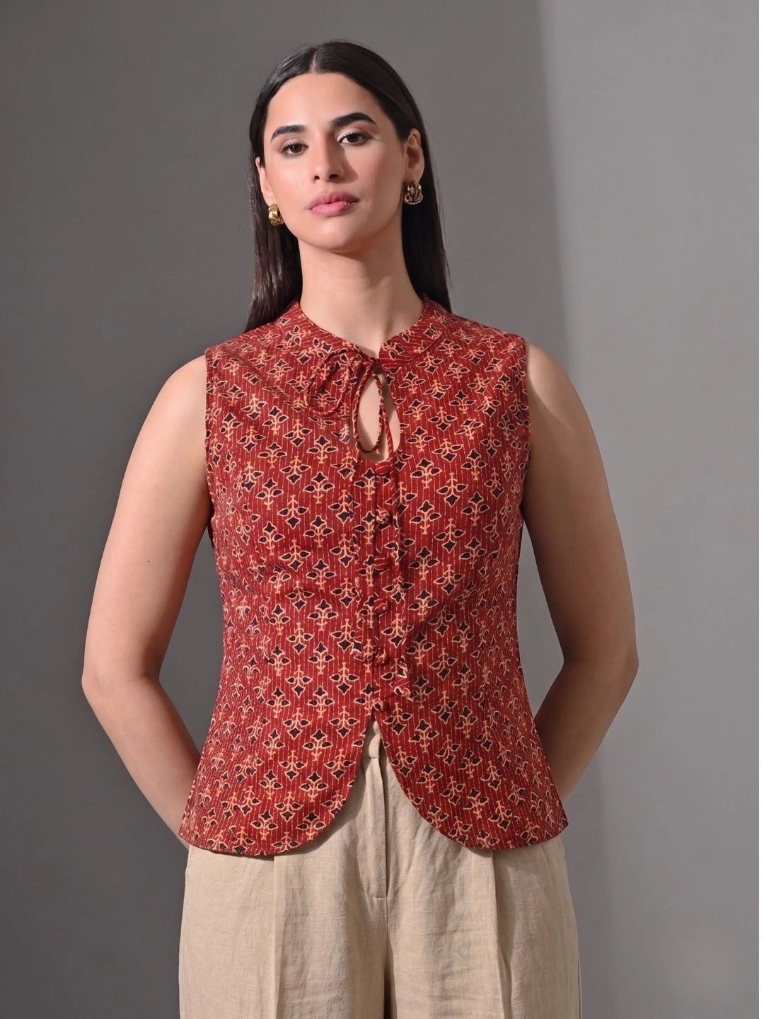 Veda  Neck-Tie Vest
