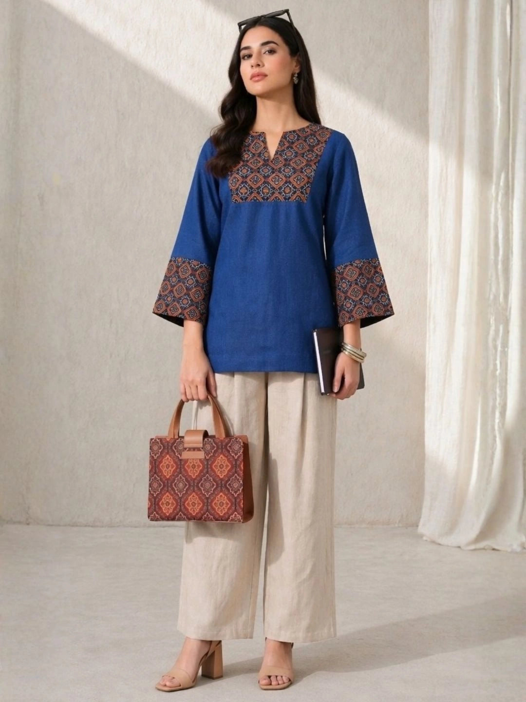 Ajrakh Noor Kurti