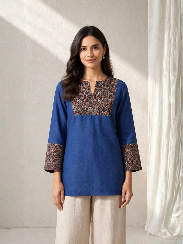 Ajrakh Noor Kurti