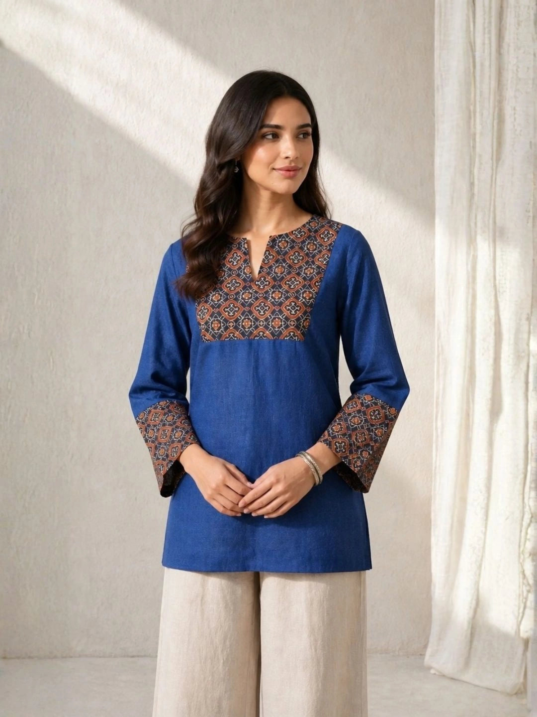 Ajrakh Noor Kurti