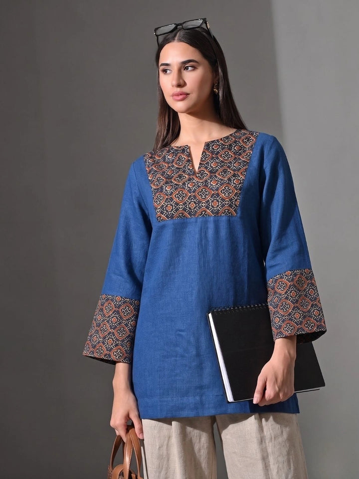 Ajrakh Noor Kurti