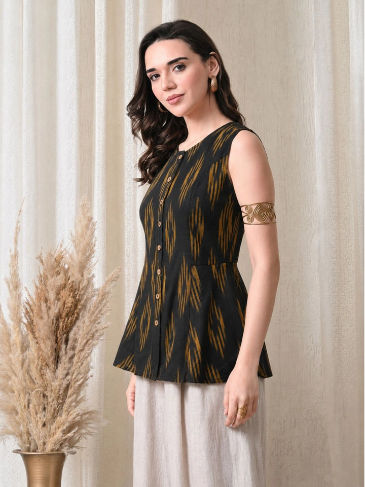 Amber Ikat  Top