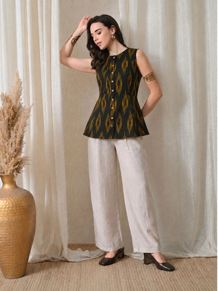 Amber Ikat  Top