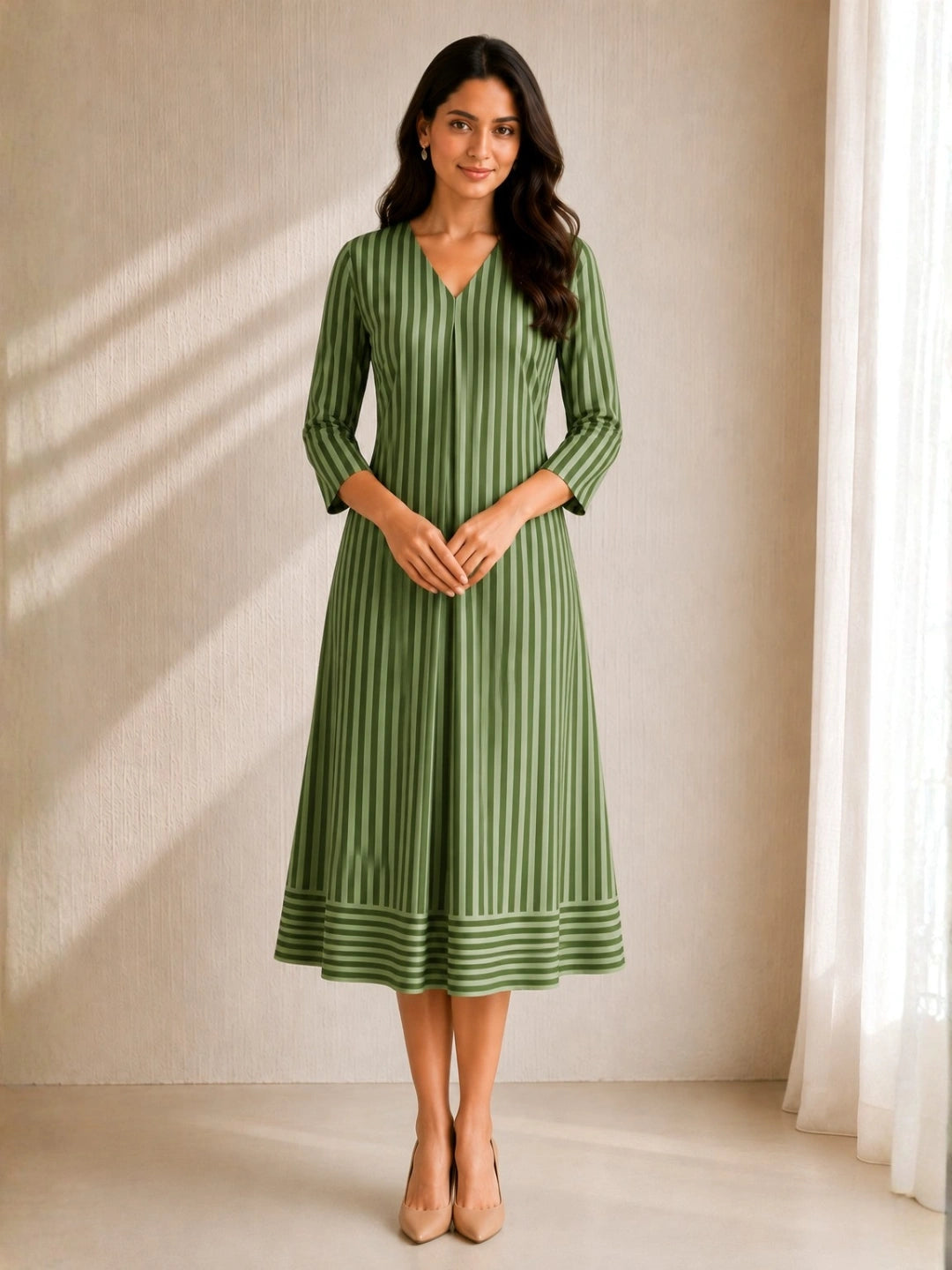 Palm Grove Stripe Dress