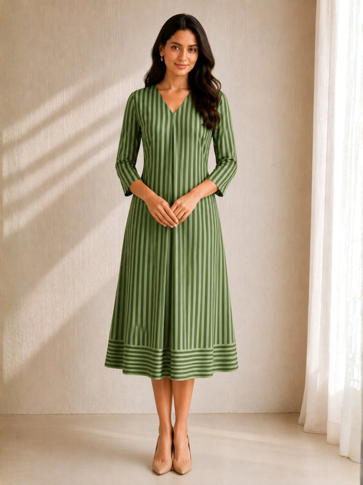 Palm Grove Stripe Dress