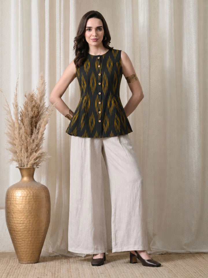 Amber Ikat  Top