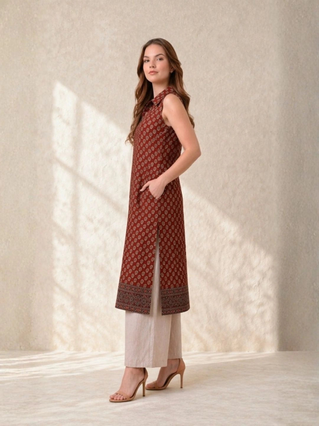 Mahira Red Kurta
