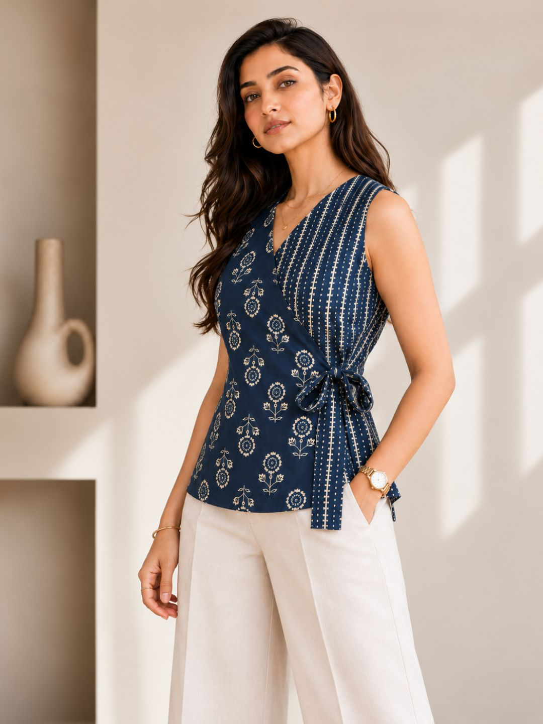 Anika wrap tunic