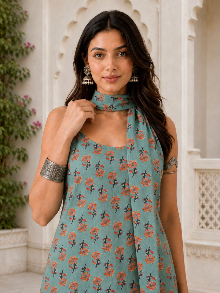 Hazel Floral Scarf Set
