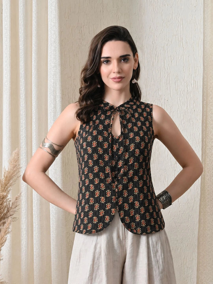 Tara Neck Tie-Up Top