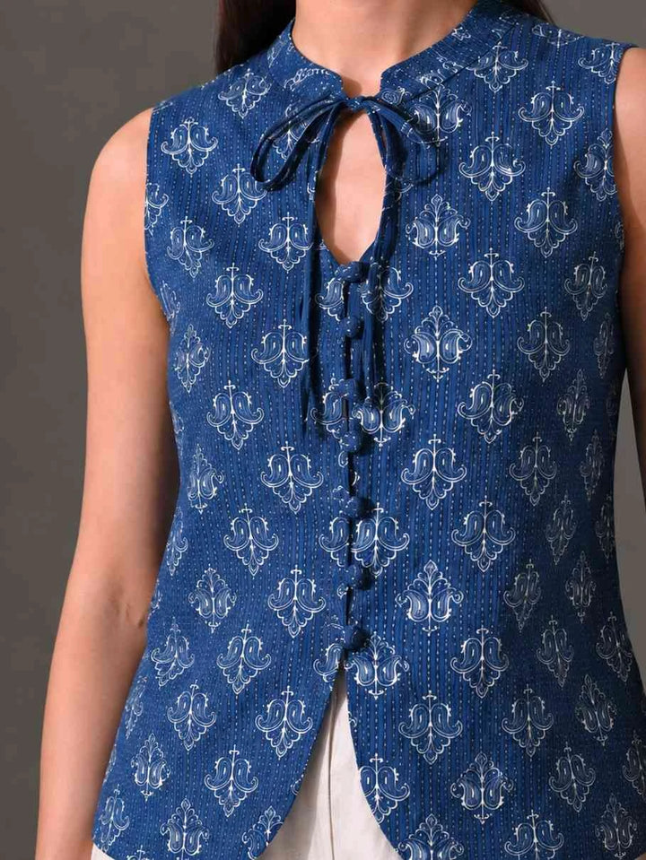 Kaya  Neck-Tie Vest