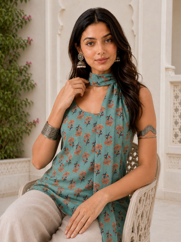 Hazel Floral Scarf Set