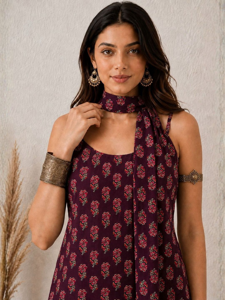 Ellie floral scarf set