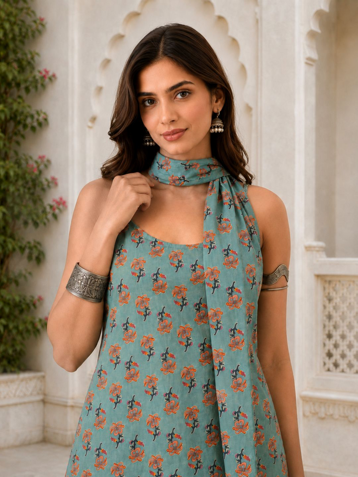 Hazel Floral Scarf Set