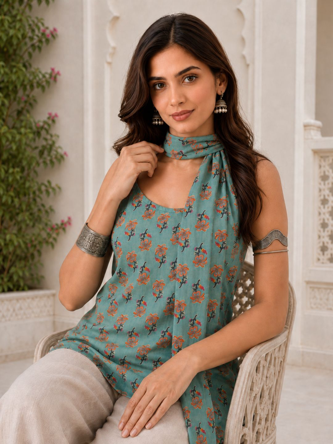 Hazel Floral Scarf Set