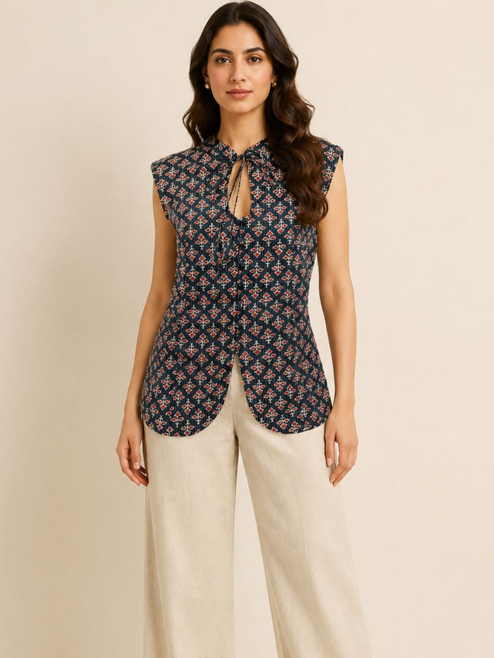 Saira  Neck-Tie Vest