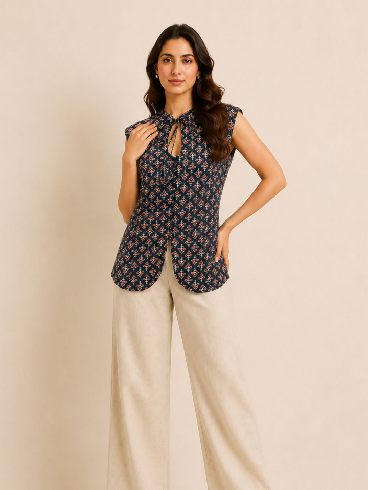 Saira  Neck-Tie Vest