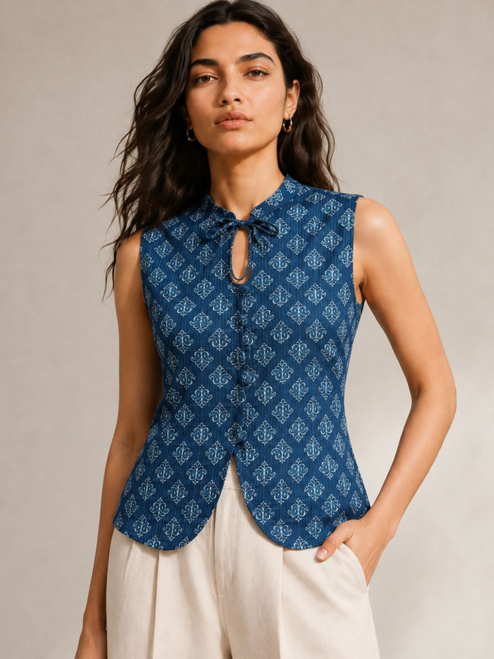 Kaya  Neck-Tie Vest