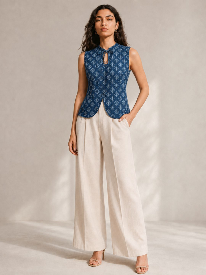 Kaya  Neck-Tie Vest