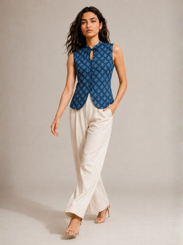Kaya  Neck-Tie Vest