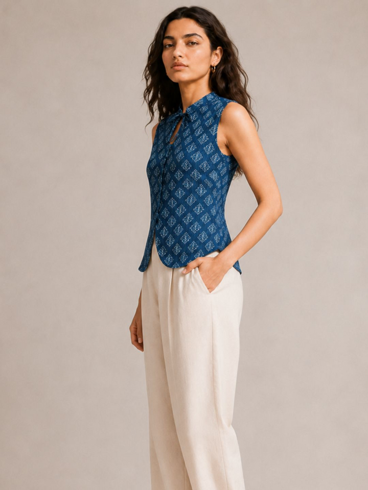 Kaya  Neck-Tie Vest