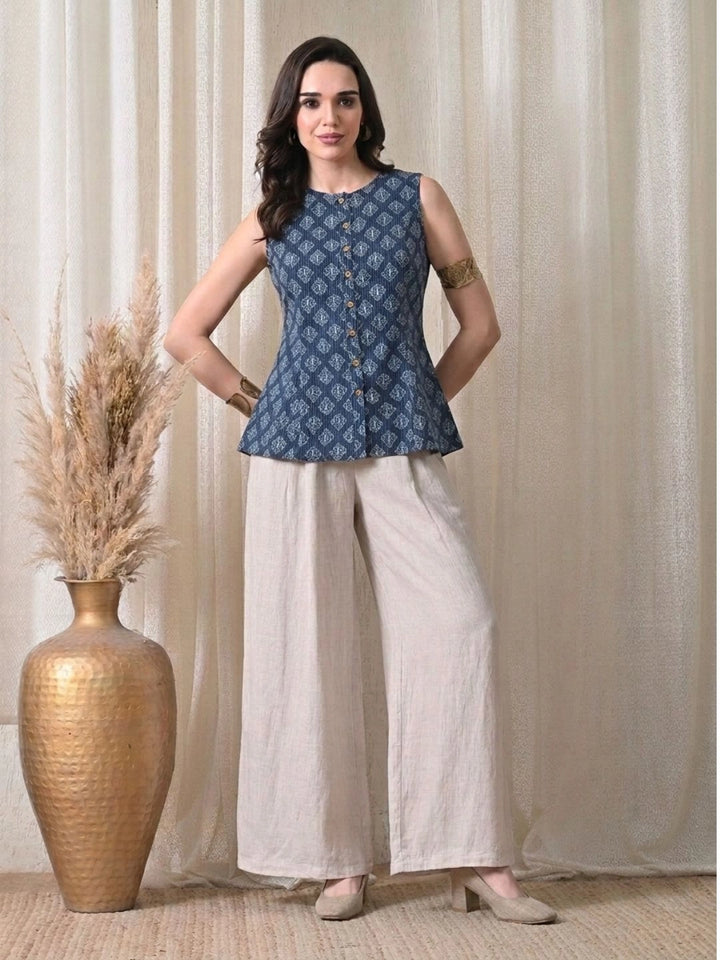 Samaira Indigo Top