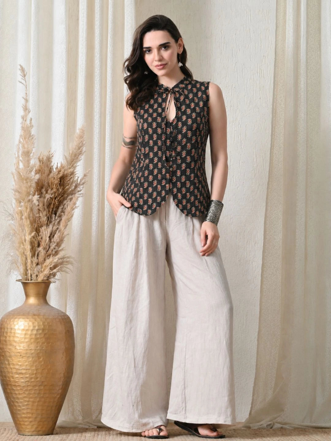 Tara Neck Tie-Up Top