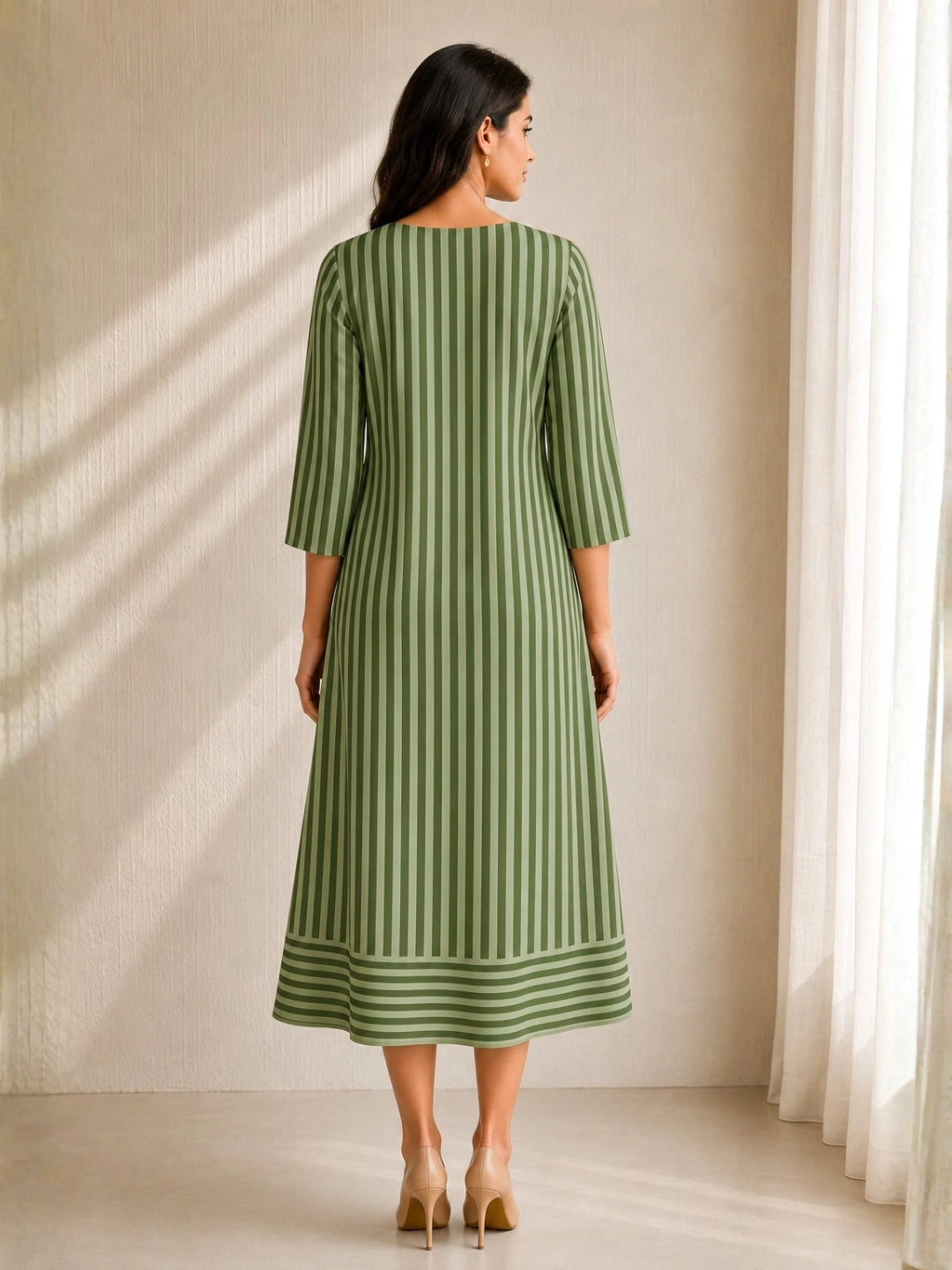 Palm Grove Stripe Dress
