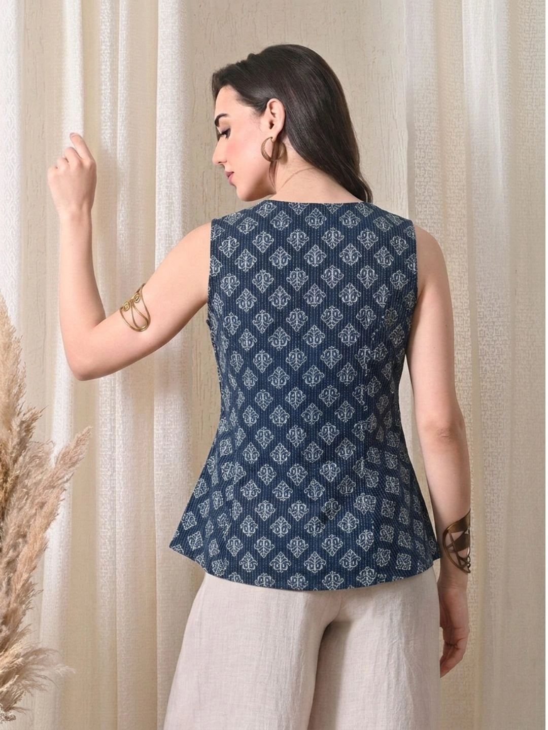 Samaira Indigo Top