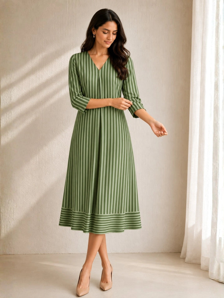 Palm Grove Stripe Dress