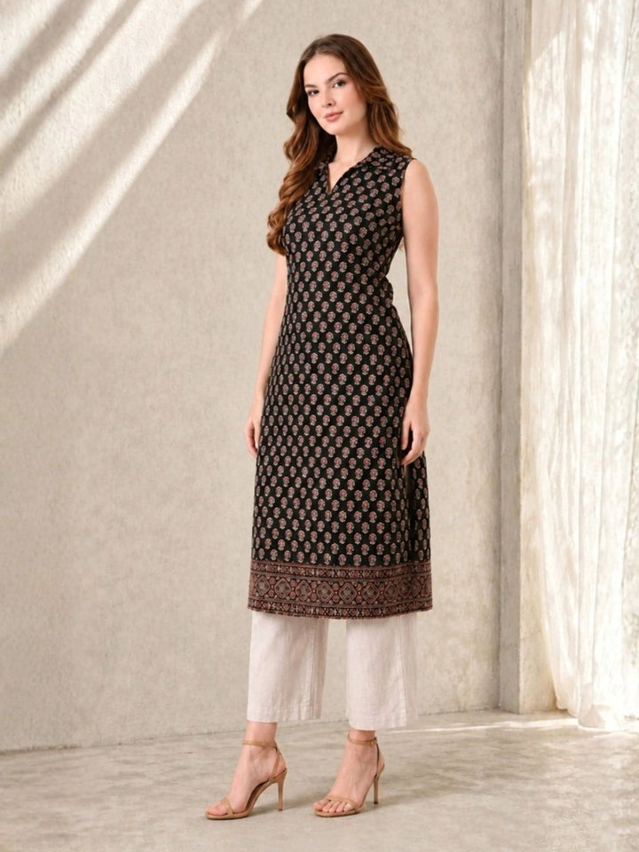 Avira Black Kurta