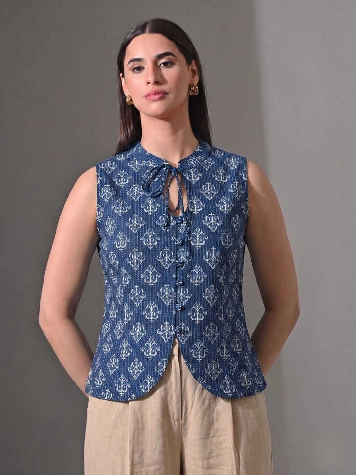 Kaya  Neck-Tie Vest