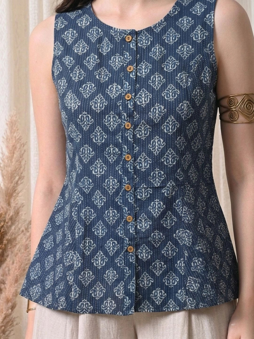 Samaira Indigo Top