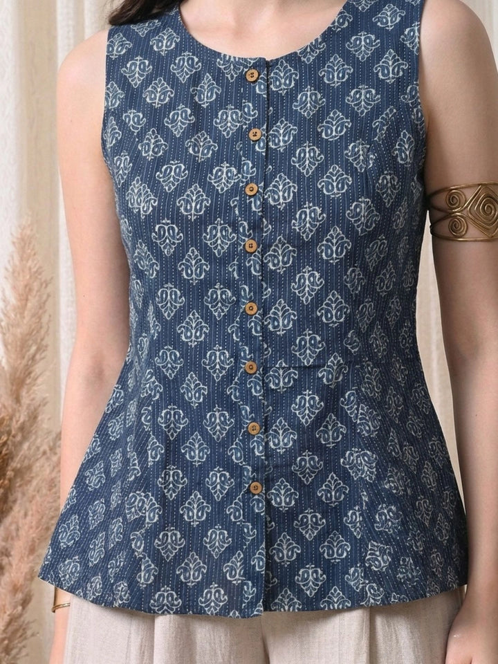 Samaira Indigo Top