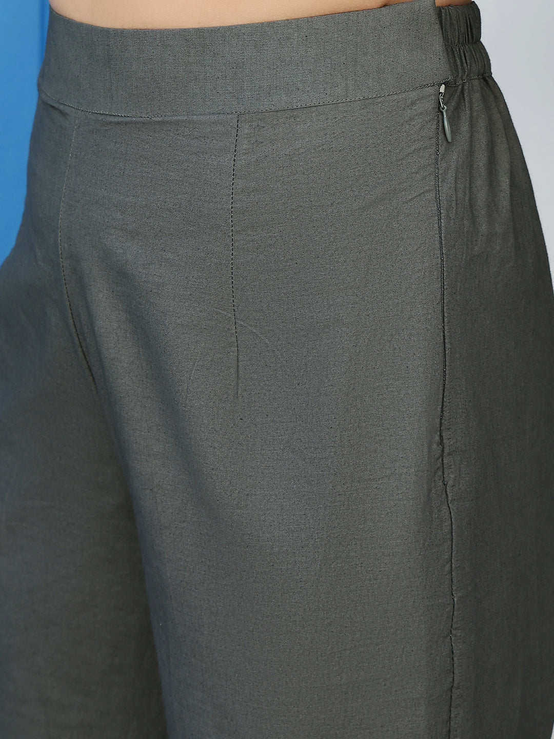 Geo Chic Asymmetry Tunic Glaze cotton Coords Set For Women