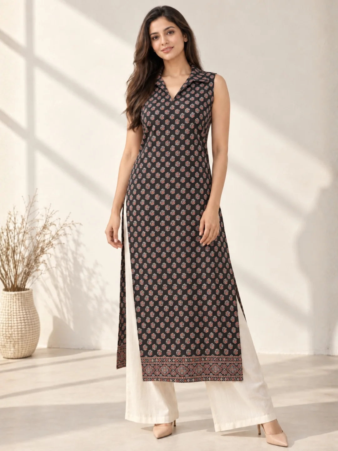 Avira Black Kurta