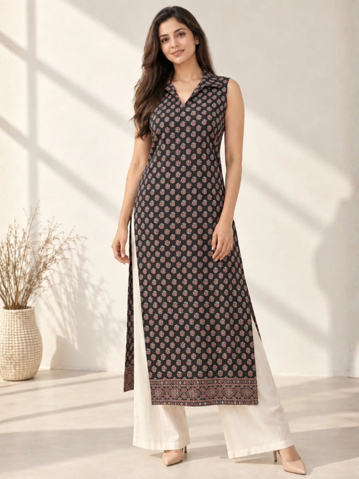 Avira Black Kurta