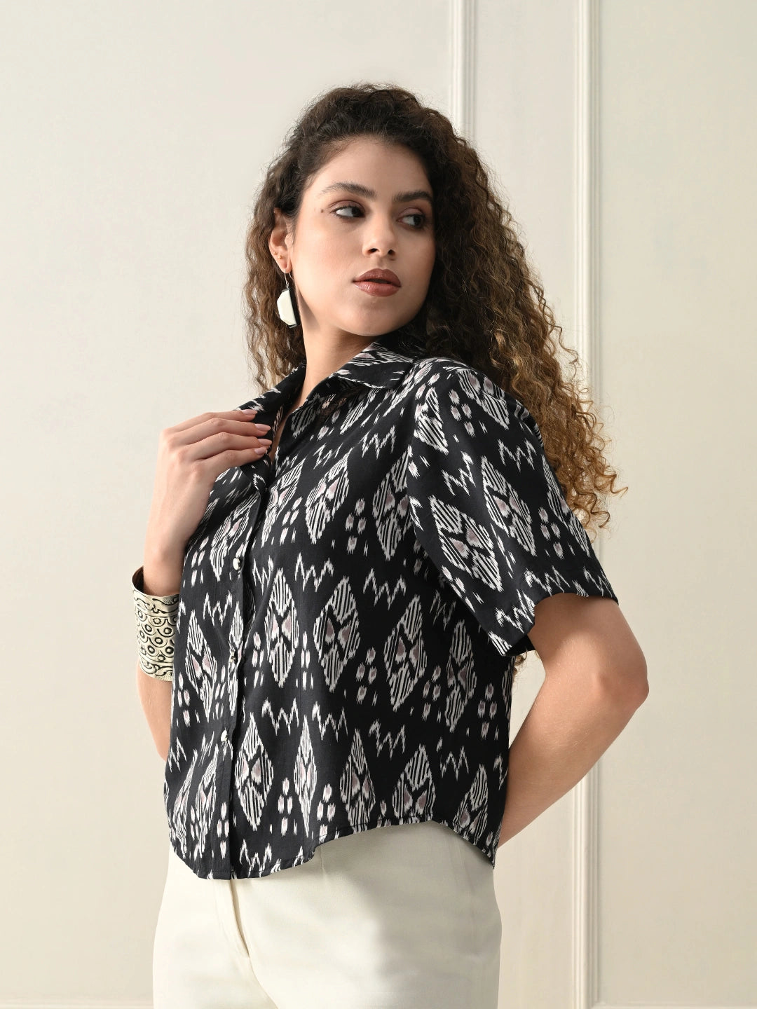 Black Ash Ikat Shirt